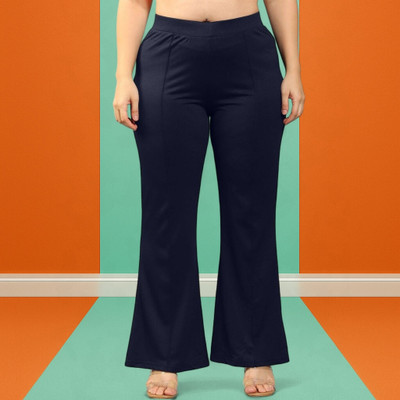 Anitafashion Loose Fit Women Dark Blue Trousers