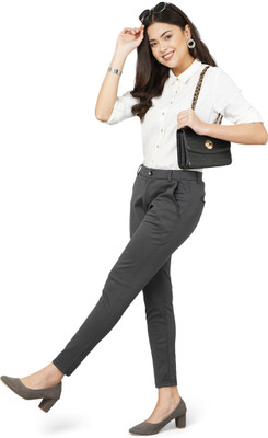 fithub Relaxed Women Grey Trousers