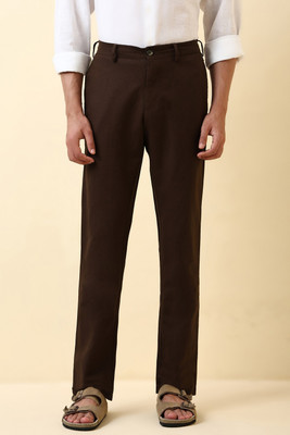 Allen Solly Regular Fit Men Brown Trousers