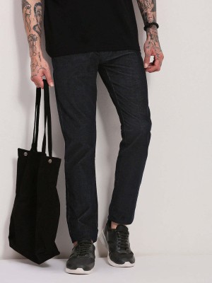 Showoff Slim Fit Men Dark Blue Trousers