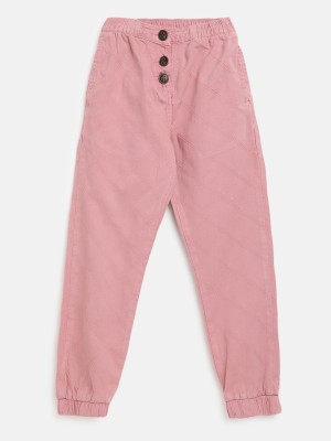 TALES & STORIES Regular Fit Girls Pink Trousers