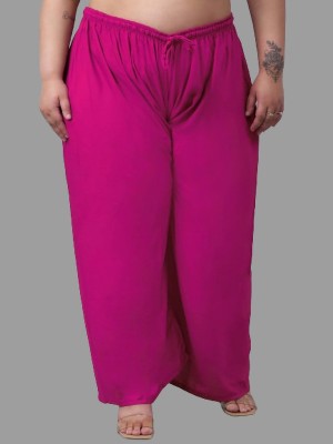 Trend Level Relaxed Women Pink Trousers