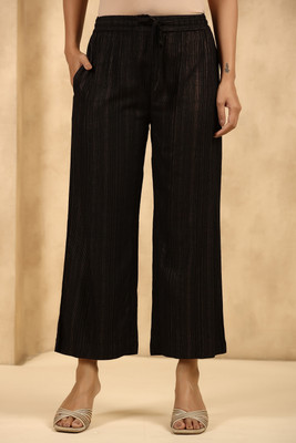 Juniper Regular Fit Women Black Trousers