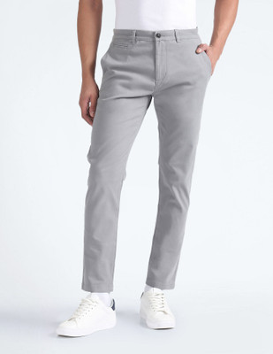 FLYING MACHINE Tapered Men Grey Trousers