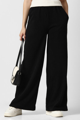 VAN HEUSEN Regular Fit Women Black Trousers