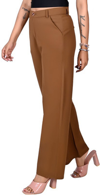 Ankit fashion Regular Fit Women Brown Trousers