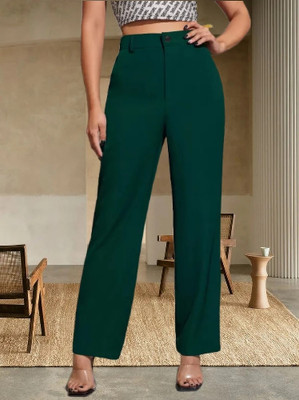 Payalfashion Regular Fit Women Green Trousers