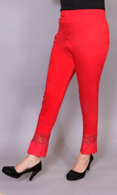 AL HASBI CREATION Regular Fit Women Red Trousers