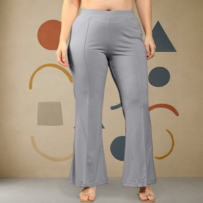 nitafashion Comfort Fit, Regular Fit Women Grey Trousers