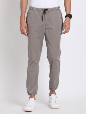 TURTLE Tapered Men Grey Trousers