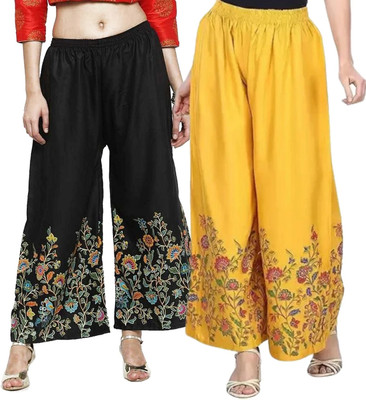 SMASUMM Comfort Fit Women Black, Yellow Trousers