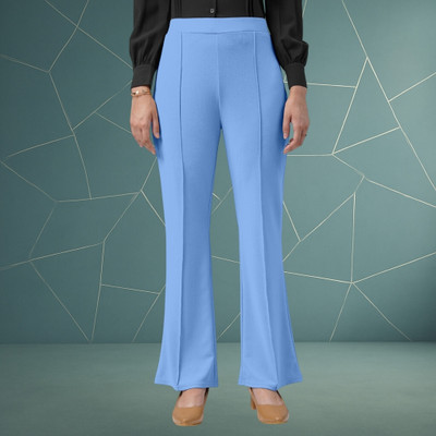 Anitafashion Loose Fit Women Light Blue Trousers
