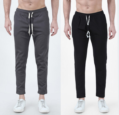 kushwaha fashion point Solid Men Black, Grey Track Pants