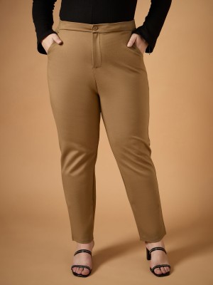 SASSAFRAS Curve Straight Fit Women Beige Trousers