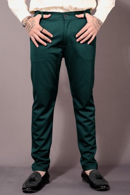 GAUMUKHI Creation Regular Fit Men Green Trousers