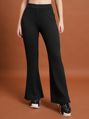 Tokyo Talkies Regular Fit Women Black Trousers