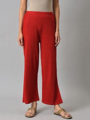 ELLEVEN Relaxed Women Red Trousers