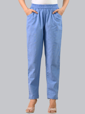 HouseOfCommon Regular Fit Women Light Blue Trousers