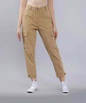 Tokyo Talkies Regular Fit Women Beige Trousers