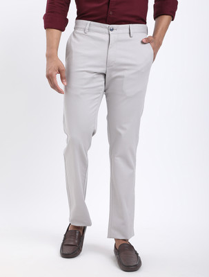 INDIAN TERRAIN Slim Fit Men Grey Trousers