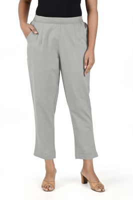 Oxinexx Regular Fit Women Grey Trousers