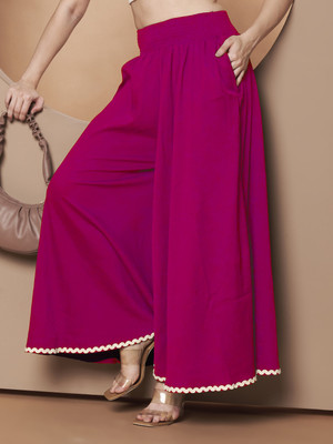 ZWERLON Relaxed Women Pink Trousers