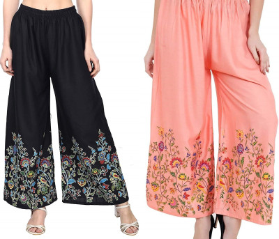 AFFLEON Flared Women Multicolor Trousers