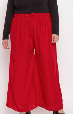 Vizcon Loose Fit Women Red Trousers