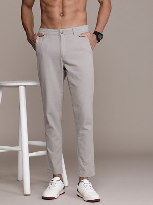 Roadster Slim Fit Men Grey Trousers