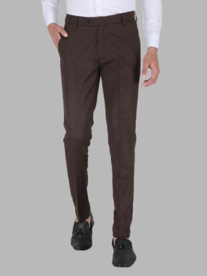 METRONAUT Slim Fit Men Brown Trousers