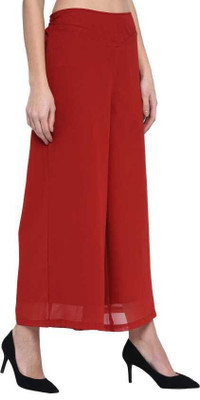 ADDICTED ATTIRE Regular Fit Women Red Trousers