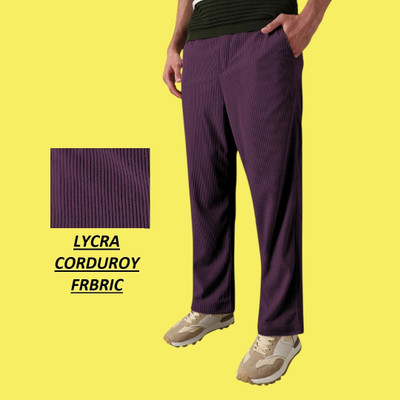 INDICLUB Loose Fit Men Maroon Trousers