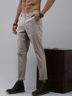 Roadster Slim Fit Men Grey Trousers