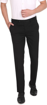 ARROW Regular Fit Men Black Trousers