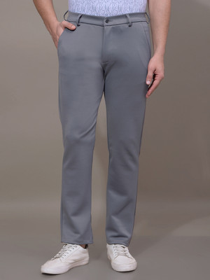 CRIMSOUNE CLUB Slim Fit Men Grey Trousers