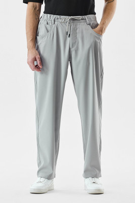 Snitch Straight Fit Men Grey Trousers