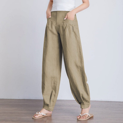 USK COLLECTIONS Relaxed Women Khaki Trousers