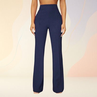 Anitafashion Loose Fit Women Dark Blue Trousers