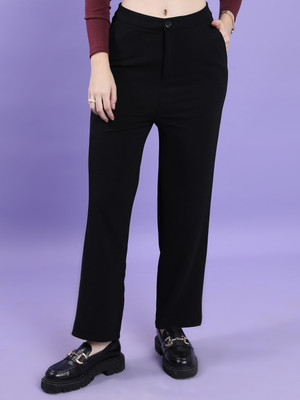 KETCH Regular Fit Women Black Trousers