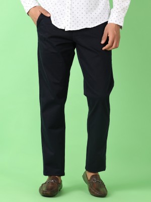 V-MART Regular Fit Men Dark Blue Trousers