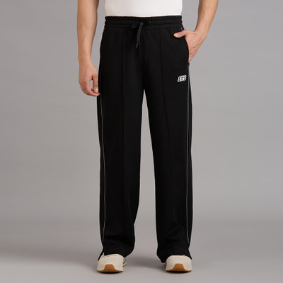 Skechers Striped Men Black Track Pants
