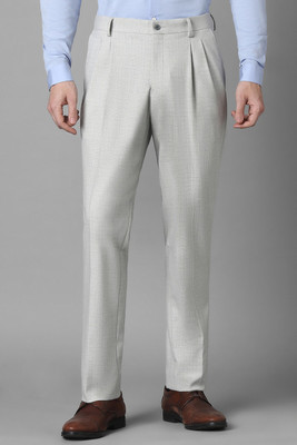 LOUIS PHILIPPE Regular Fit Men Grey Trousers