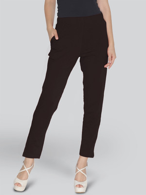 Lyra Regular Fit Women Brown Trousers