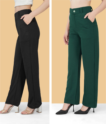 GREEN-SHADE Regular Fit Women Multicolor Trousers
