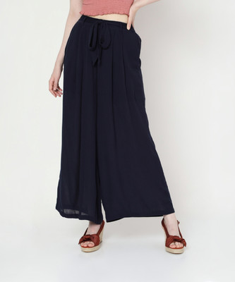 VERO MODA Regular Fit Women Blue Trousers