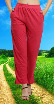 elegance redefined Regular Fit Women Pink Trousers