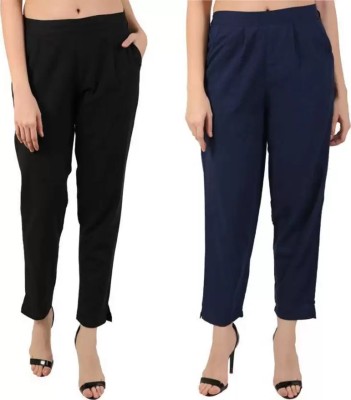 the brij fashions Regular Fit Women Black Trousers