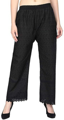 ANURUPAM FASHION Flared Women Black Trousers