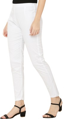 Shopbering Regular Fit Women White Trousers