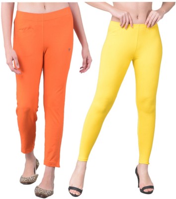 Comfort Lady Regular Fit Women Yellow, Orange Trousers